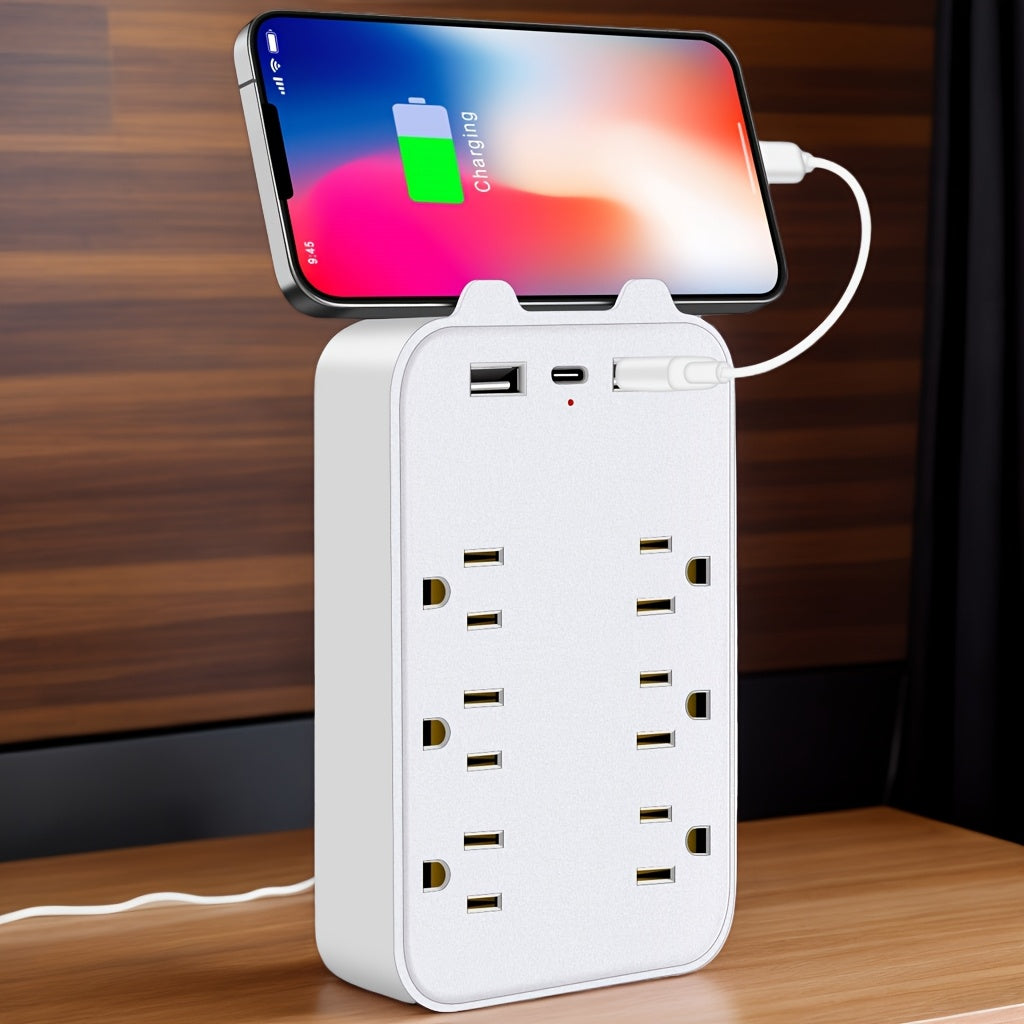 Power Strip with 3 USB Ports (1 USB-C), 6 Outlets