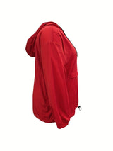 Plus Size Women's Casual Hooded Sweatshirt