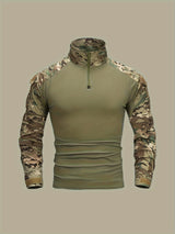 Men's Khaki G2 Camouflage Tactical Long Sleeve Shirt