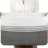 Large Rectangle Woven Basket - 3 Colors