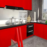 1 Roll of Thickened Red High-Gloss Self-Adhesive Wallpaper 196.85inx15.75in & 393.70inx15.75in