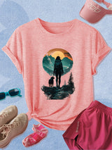 Women's Sunset Hiker Graphic Outdoor T-Shirt