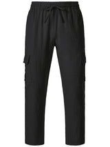 Men's Casual Linen Cargo Pants with Multiple Pockets