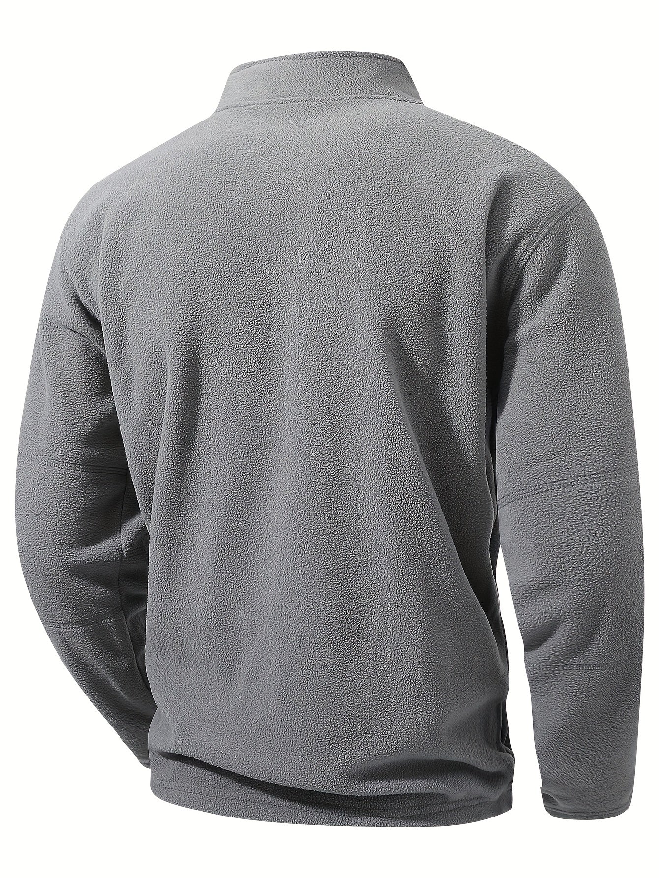Men's Half-Zip Standing Collar Sweatshirt - Thermal Pullover