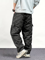 Men's Heavy-Duty Winter Cargo Pants - Thermal Insulated Work Trousers