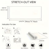 1pc Self-Adhesive White Glossy Vinyl Wallpaper, 15.75inch x 78.74inch