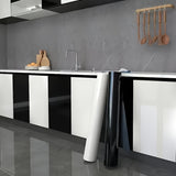 1pc Self-Adhesive White Glossy Vinyl Wallpaper, 15.75inch x 78.74inch