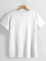 Women's Soft Breathable T-Shirt - Black & White Doodle Dog Print