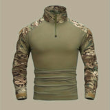 Men's Khaki G2 Camouflage Tactical Long Sleeve Shirt