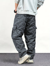 Men's Heavy-Duty Winter Cargo Pants - Thermal Insulated Work Trousers