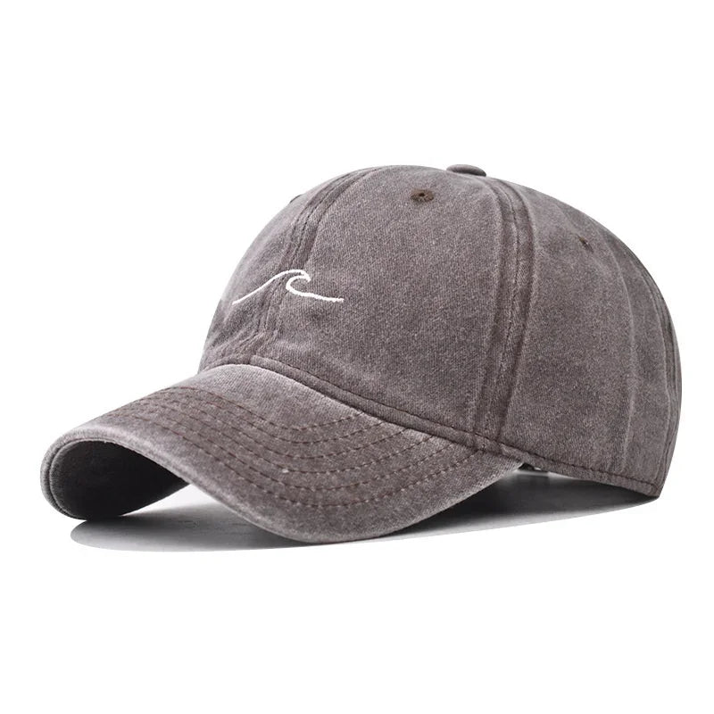 Wave Ripple Embroidery Baseball Cap
