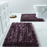 Luxury Shaggy Extra Thick Bathroom Rugs - 2 Piece Set