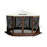 Pop-up Camping Gazebo 6-Sided, 12' x 12' / 10' x 10'