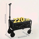 Large Capacity Portable, Foldable Cart on Wheels