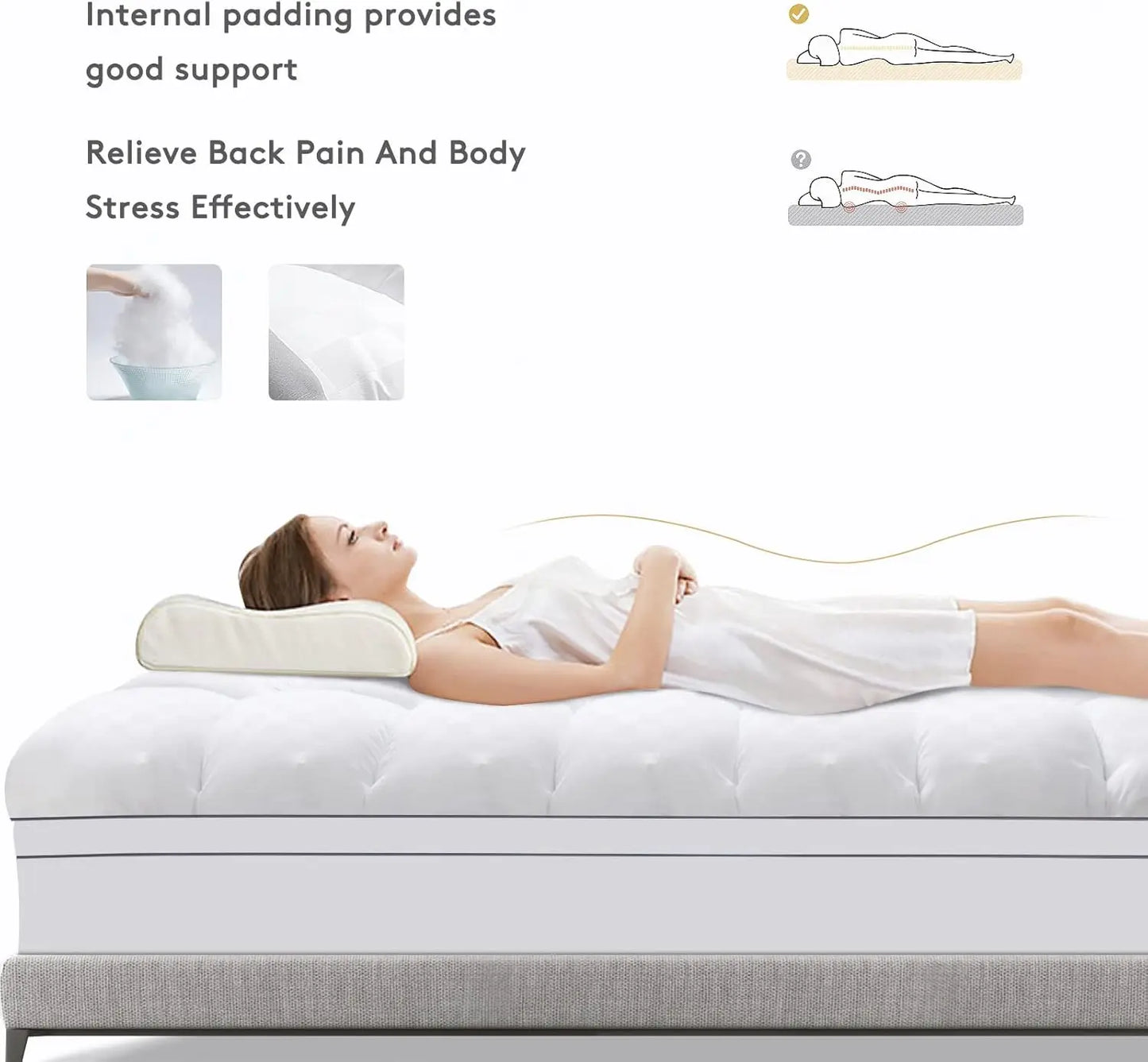 Extra Thick Mattress Topper Queen