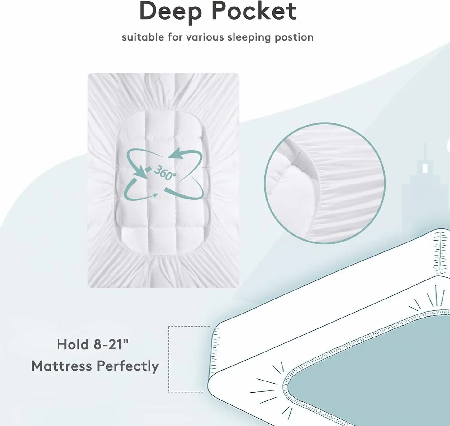 Extra Thick Mattress Topper Queen