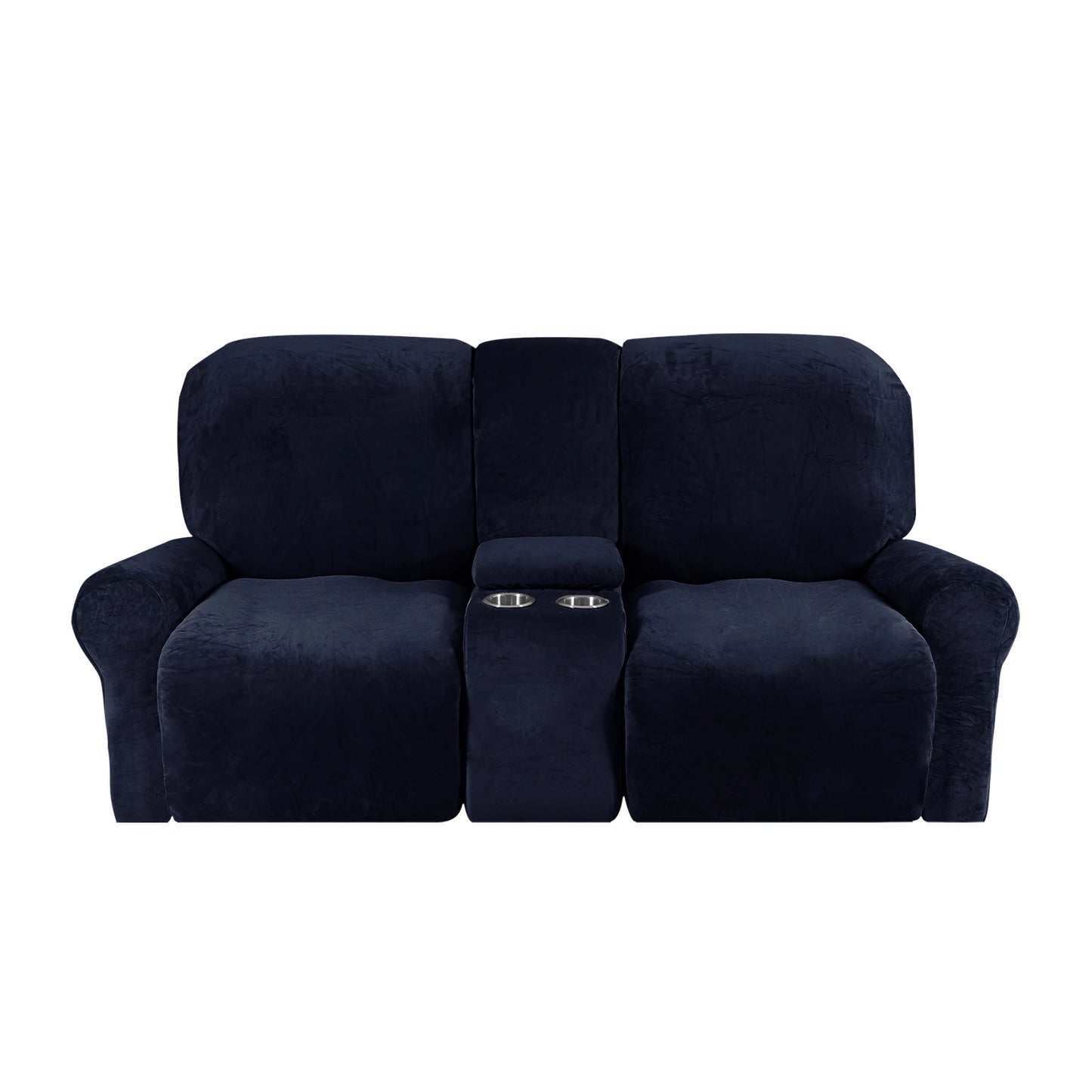 Recliner Loveseat Slipcovers with Cup Holder and Middle Console Cover
