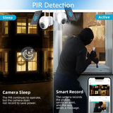 Camera 4G SIM Card 5MP Solar Panel Outdoor Monitoring