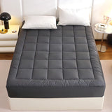 Dark Grey Quilted Mattress Pad