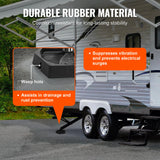 RV Rubber Leveling Pads - Landing Feet Permanently Attached to Jack Stabilizers