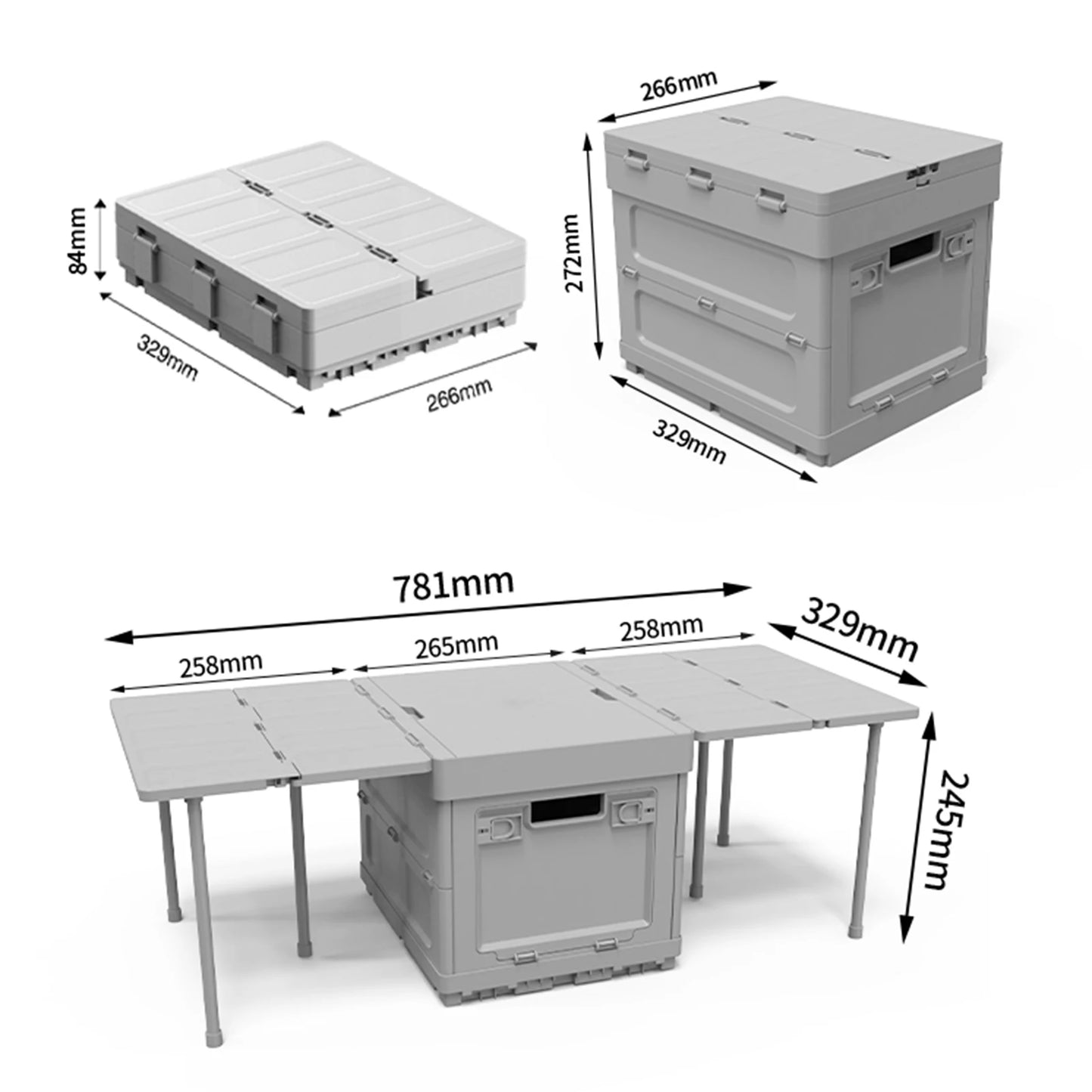 Storage Container Functions as: Picnic Table, Ice Cooling Feature and Parking Warning Sign