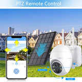 Camera 4G SIM Card 5MP Solar Panel Outdoor Monitoring