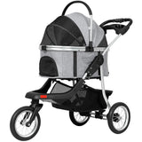 Jogging Pet Stroller, Premium 3-in-1 with Detachable Carrier (Up to 60lbs)