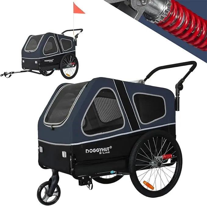 XL Pet Bike Trailer & Stroller for Dogs Up to 100 lbs