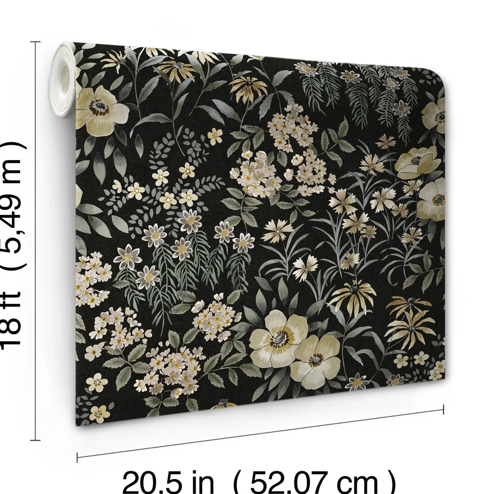 Peel and Stick Floral Wallpaper