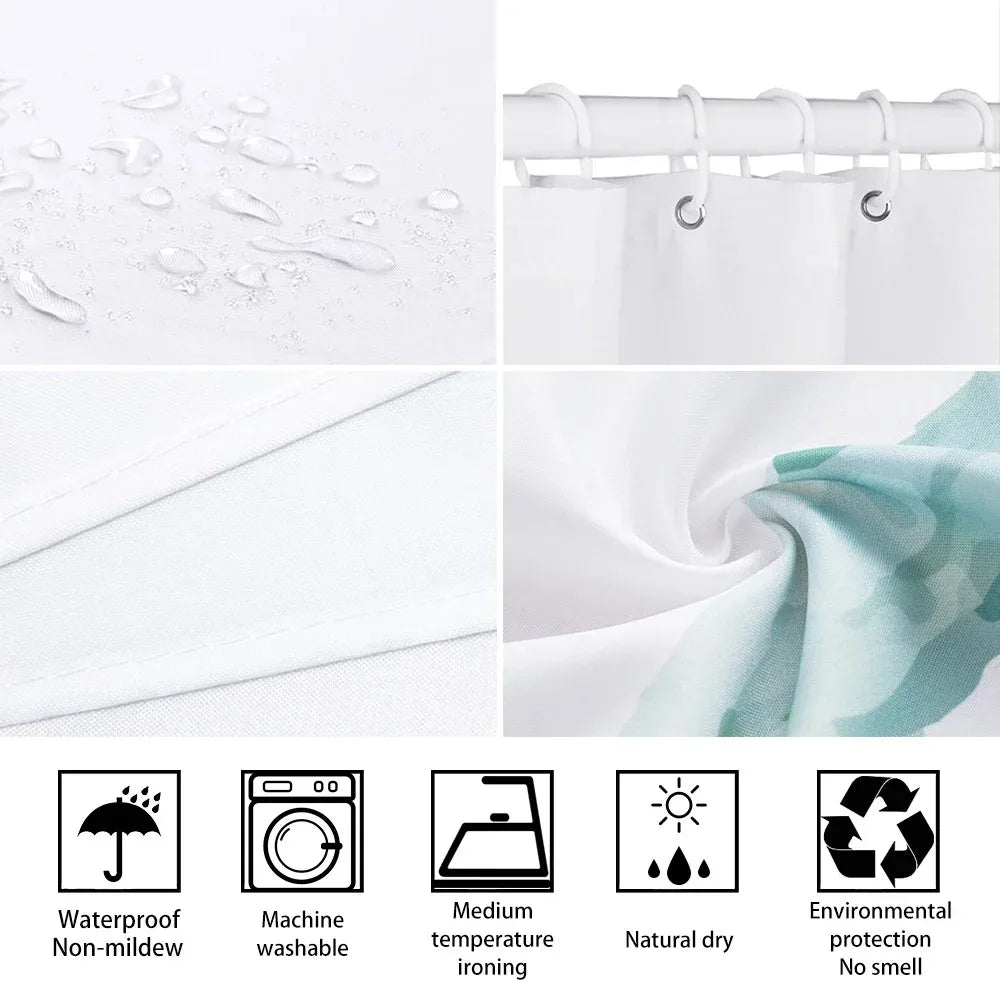 Nautical Blue Sea Shower Curtain