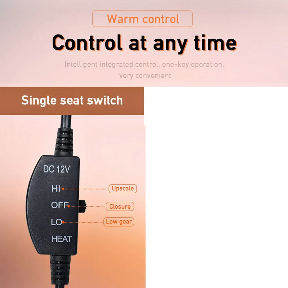 Adjustable Heating Car Seat Cushion (Black & Gray only)