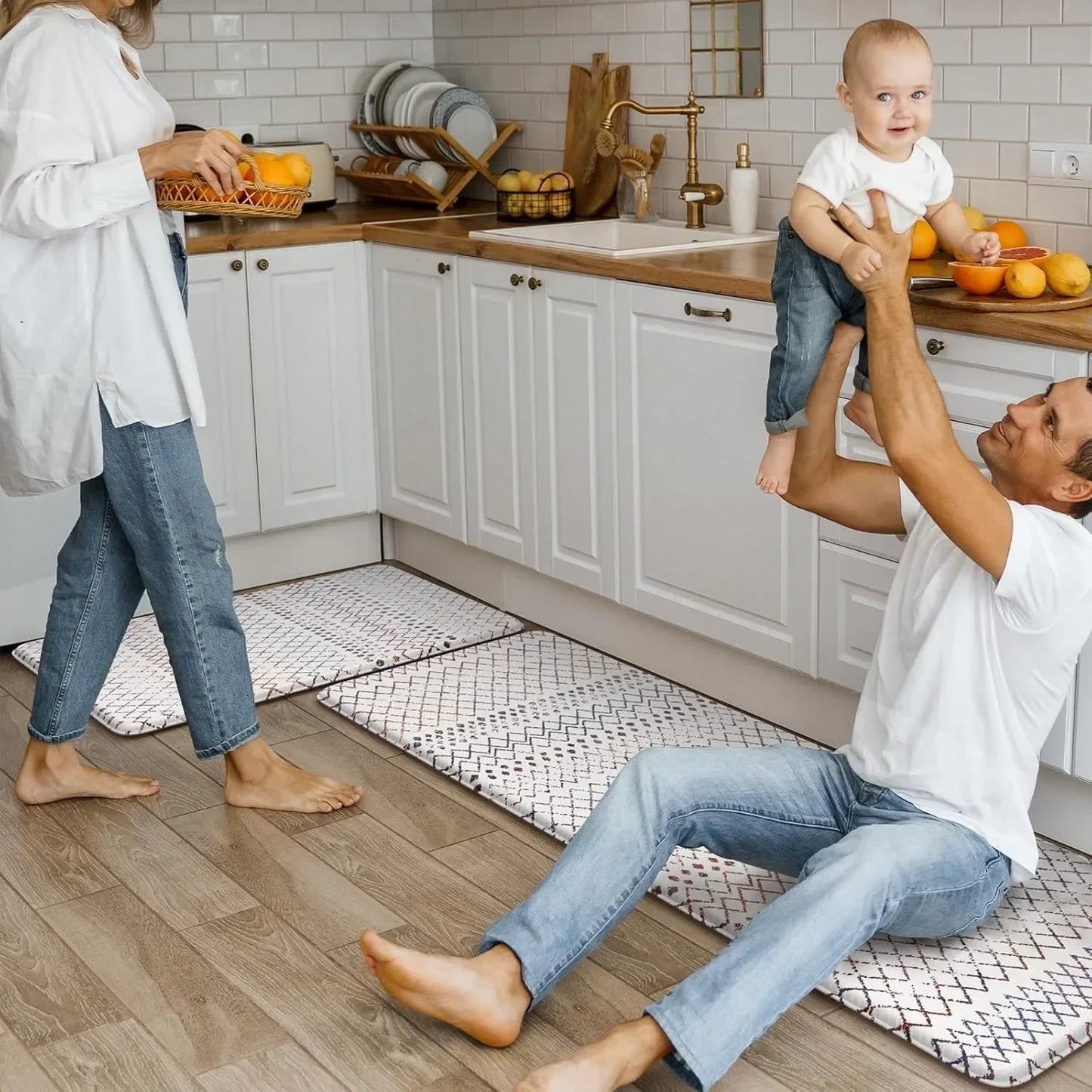 Kitchen Mats 2PCS, Cushioned Anti Fatigue