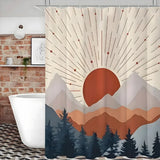 Mountain Lake Sunset Shower Curtain Plus Hooks
