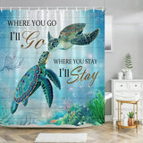 Nautical Blue Sea Shower Curtain