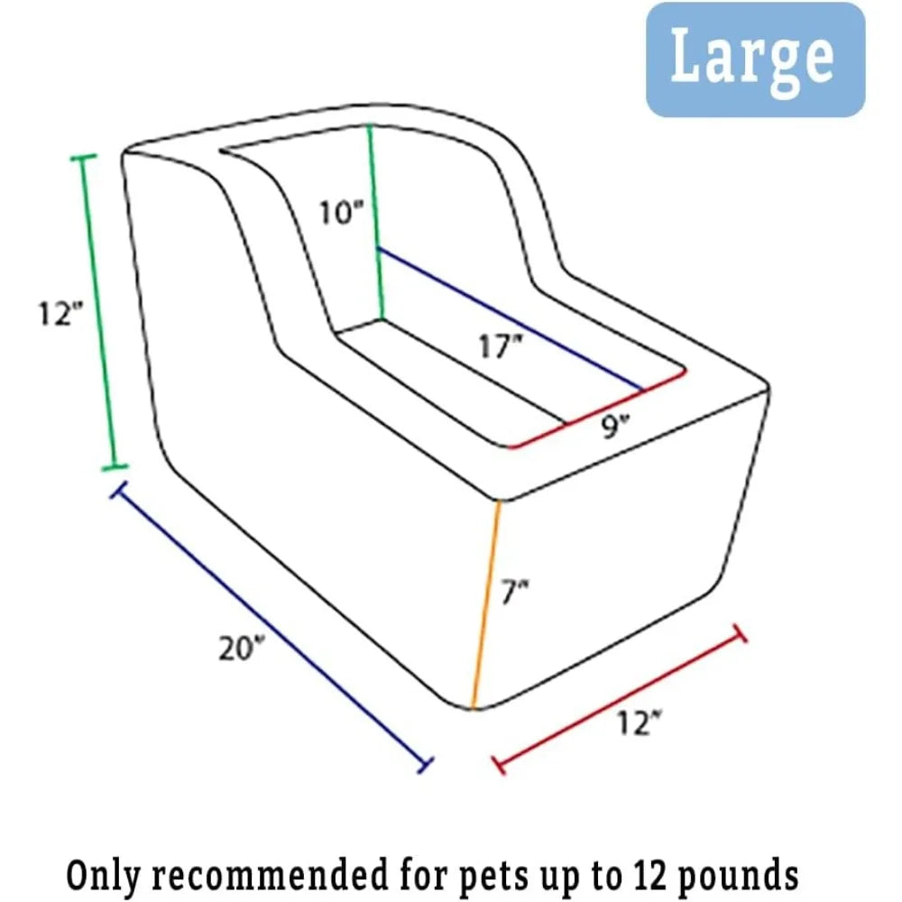 High-Back Center Console Dog Cat Car Seat up to 12 lbs.