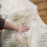 Ultra Soft Beige Faux Sheepskin Area Rug 2 X 6 Ft