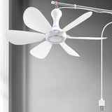 6-Blade Quiet USB Ceiling Fan (With or Without Remote)