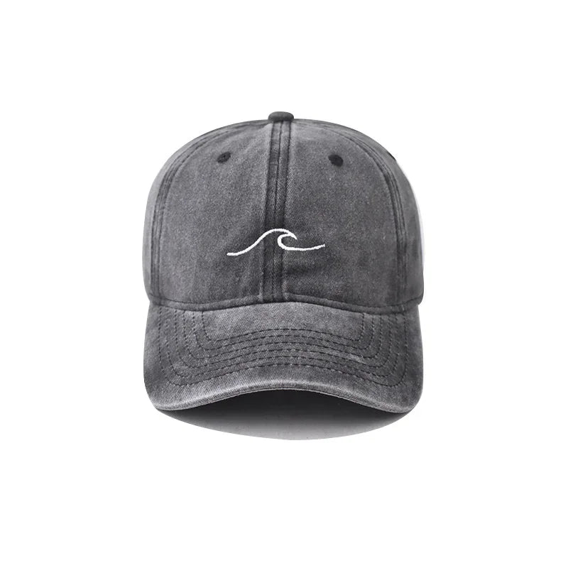 Wave Ripple Embroidery Baseball Cap