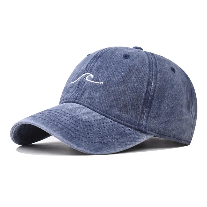 Wave Ripple Embroidery Baseball Cap