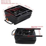 Air seat shock absorber base with dust cover