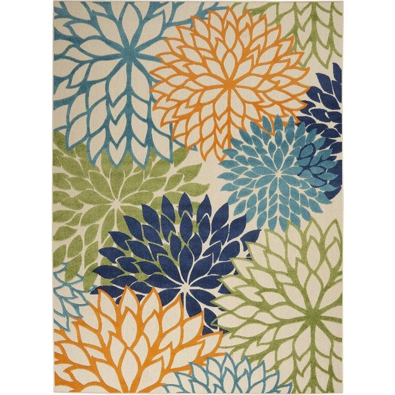 Indoor/Outdoor Multicolor 7' x 10' Area Rug (Black & White only)