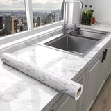 Adhesive Wallpaper Marble Decor 31.5 in. Width