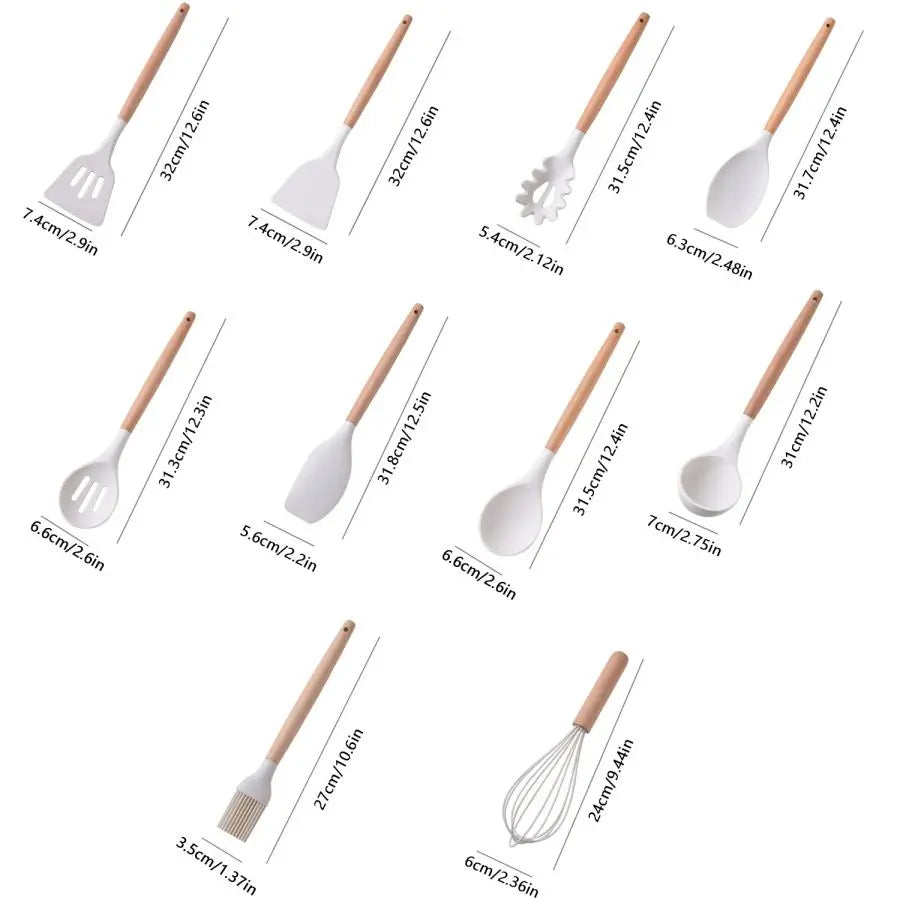19pcs Food Grade Silicone Kitchenware Set