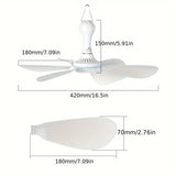 6-Blade Quiet USB Ceiling Fan (With or Without Remote)