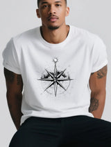 Men's Cotton T-Shirt with Compass Rose