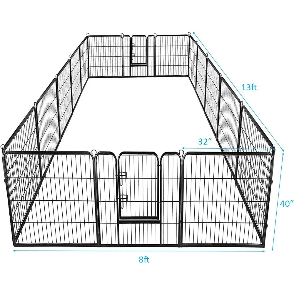 Metal Dog Playpen 40-inch (16 Panels)