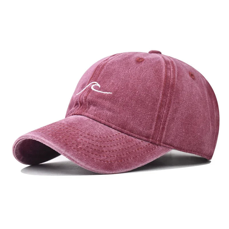 Wave Ripple Embroidery Baseball Cap
