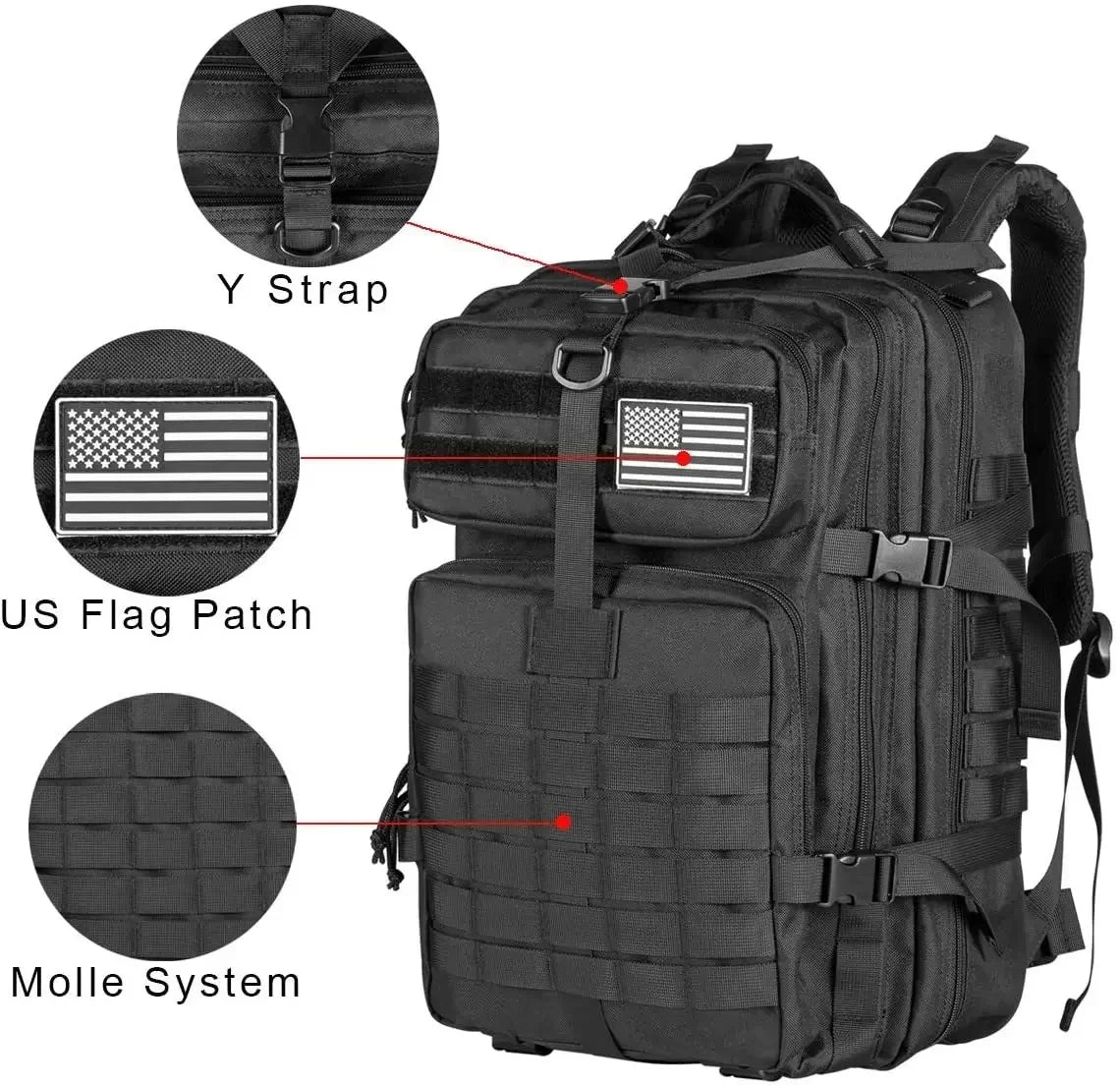 50L Tactical Backpacks - Molle Pack for Hiking