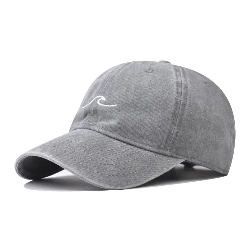 Wave Ripple Embroidery Baseball Cap