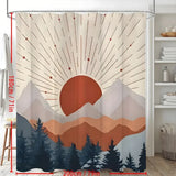 Mountain Lake Sunset Shower Curtain Plus Hooks